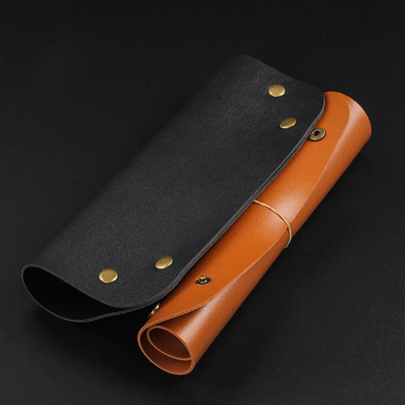 Portable Folding Leather Tray