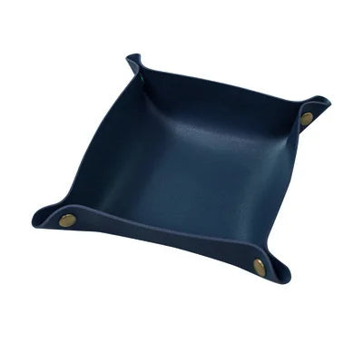 Portable Folding Leather Tray